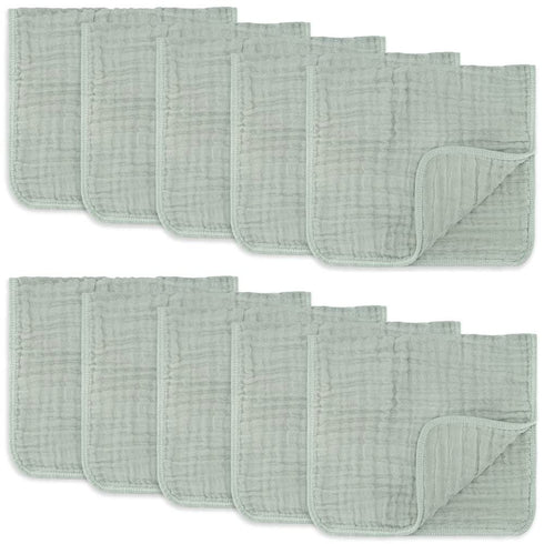 Comfy Cubs Muslin Burp Cloths and Muslin Fitted Changing Pad Cover Bundled