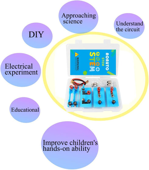 Kids Electricity Circuit Learning Kit, STEM Physics Science Electric Lab Experiments for Series and Parallel Circuit