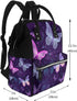 HCBPWVQA Backpack Daypacks Backpack Mommy Cute Butterfly Diaper Bag with Changing Pad and Pacifier Holder