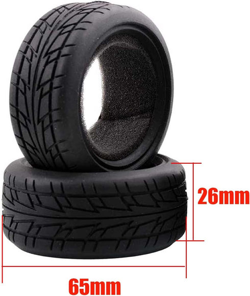 4PCS RC Car Tires for 1:10 RC On-Road Touring Car Traxxas HSP Tamiya HPI Kyosho (B)