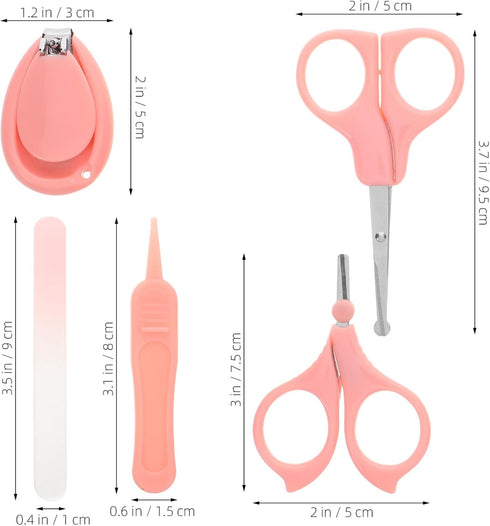 Set Toyvian Nail Care Cute Case Safe Nail Clippers Scissors Tweezers for Newborns Boy Girl Toddlers Essential Grooming