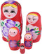 TOYANDONA Russian Nesting Dolls for Kids, Wood Matryoshka Doll Stacking Nested Set, Handmade Girl-Pattern Toys