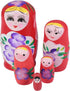 TOYANDONA Russian Nesting Dolls for Kids, Wood Matryoshka Doll Stacking Nested Set, Handmade Girl-Pattern Toys