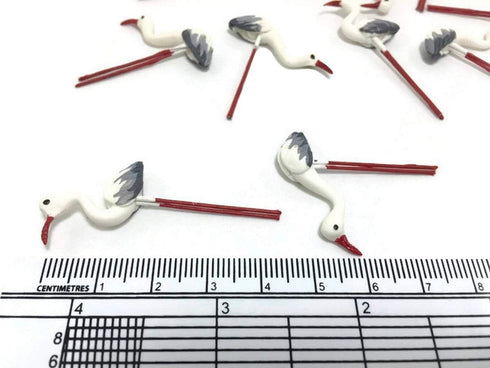 Lot of 12 Miniature Bittern Garden Fairy Supplies, Animal Bird Figurine Furniture Dollhouse GD#025