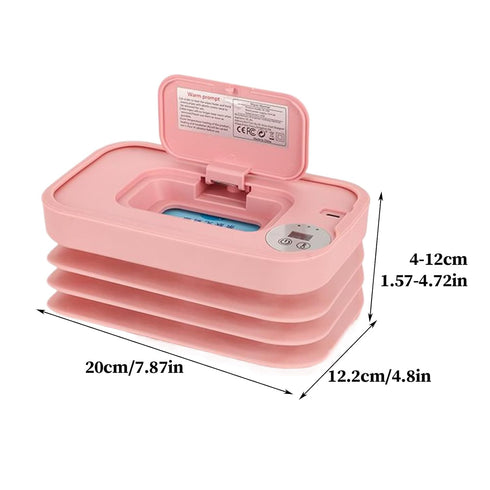 Generic Wet Wipe Warmer, Quick Heating, White, Pink, USB Wipe Heater, Portable Baby Supplies, Hygienic Storage