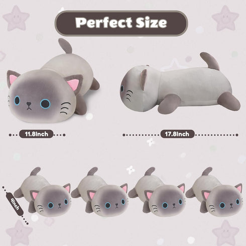 5 1, 4 Tummy, SQEQE Siamese Cat Stuffed Animals in Cute Siamese Cat Plush with Babies in Christmas Birthday Gifts