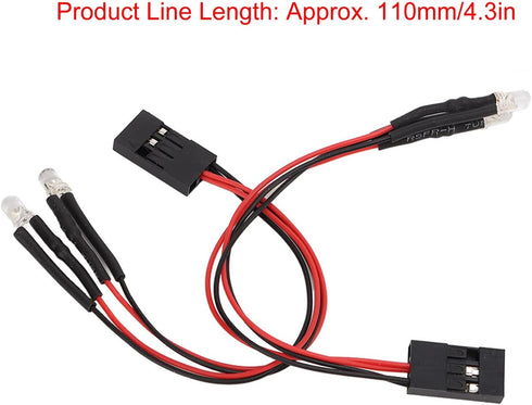 2Pcs Scx24 1/24 1/18 RC Car LED Light Kit, Universal Modified LED Light for Axial for Scale Remote Control Car White