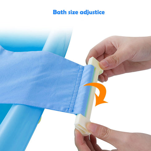 Topwon Non-Slip Baby Bath Seat, Adjustable Newborn Bathtub Support Seat, Keep Baby Safe, Blue