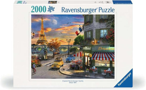Ravensburger Paris Sunset Puzzle - 2000 Piece Jigsaw for Adults | Unique Softclick Technology