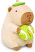 Ditucu Cute Tennis Capybara Plush Sports Pulling Stuffed Animals Gifts for Kids Beige 9.8 inch