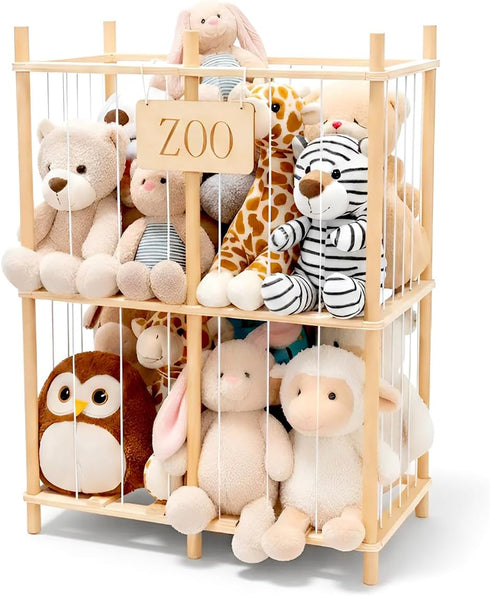 aiwo Large Stuffed Animal Storage Toy Organizer for Kids Room, Toy Chest Teddy Bear Storage for Toddlers, Stuffy