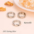 Anxiety,S925 Spinner Rings for Sterling Silver Fidget Anxiety Worry Relieving Boredom ADHD Autism Band Rings for Teen