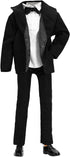 BARWA 3pc Doll Clothes Black Tuxedo Suit with Tie, White Shirt, Pants, Jacket for 12 inch Boy Doll