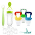 Food Feeder for Baby, Fruit Feeder Pacifier (3 Pcs) with Silicone Baby Food Dispensing Spoon and Pacifier Clip