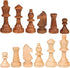 2 in 1 Wood Chess Pieces + Checker Pieces Without Board (3.5 inches)
