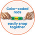 hand2mind Reading Rods, Sentence Construction for Kids, Parts of Speech Linking Cubes, Reading Tools