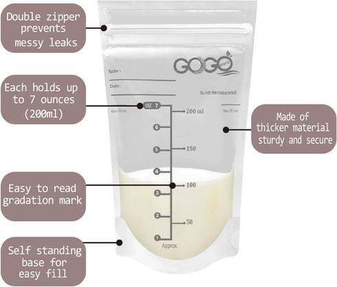 420 Pack 7 OZ, Gamma CT ULTRA Value Breastfeeding Breastmilk Storage Bags - EACH PRE-STERILIZED By Ray, BPA Free, Leak