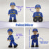 FUNERICA Toy Police Officer Set - 3 Pcs Detailed Little People Police Action Figures for Toddlers and Kids