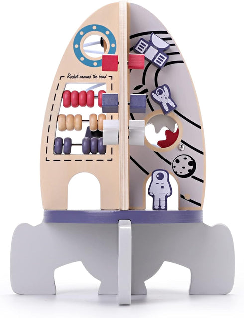 1 1st 6-18 Wdmiya Space Wooden Activity Cube Toys for Baby, Montessoritoys for Year Old Boy & Girl Birthday Gifts