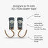 Huhu Essential Stroller Hooks - Lightweight Aluminum Stroller Bag Hook with Adjustable Straps, Matte Gold S-Hooks