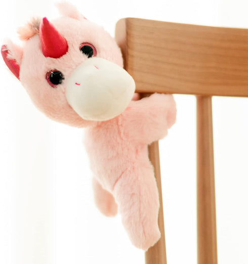Unicorn Slap Bracelets Wrist Hugger Gift, Stuffed Animals Huggable Plush Toy for Kids and Teens, Pink 8.5"
