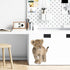 ROFARSO Lifelike Baby Lion Wall Stickers, Removable Wall Decals for Kid Nursery Baby Bedroom Decor