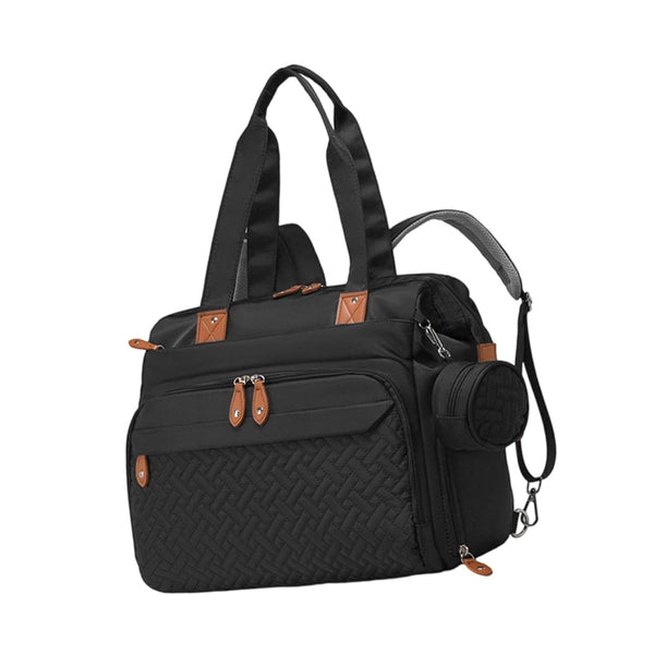 KiBcsLic Diaper Bag Backpack Pacifier Case Oxford Cloth Holder Waterproof with Shoes Compartment
