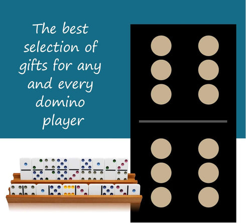 Organizer(Set 4) Exqline Wooden Domino Racks Trays Holders of - Premium Domino Tiles Holder Racks for Mexican Train