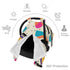 Hcpwzrf Memphis Fashion Style Geometric Baby Car Seat Cover & Nursing Cover - Breathable Stretch Multi-Use Cover