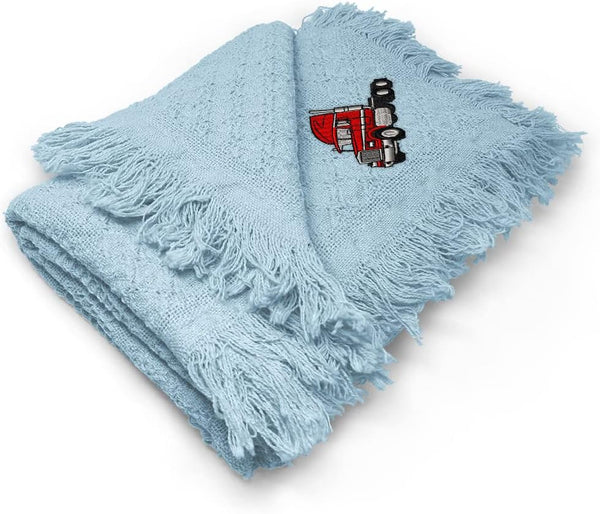Fastasticdeals Custom Embroidery Nursery Bedding Baby Blankets for Boys & Girls Red Truck
