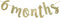 6 Months Banner Sign for 1/2 Birthday, Cursive Bunting Decorations for Baby Shower Birthday Party Decor Gold Glitter