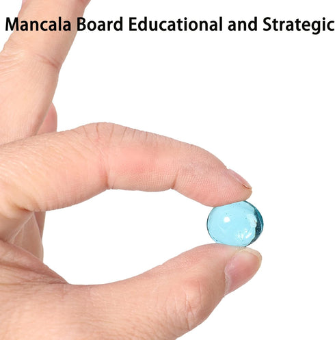 Wooden Mancala Board Game Set, Larger Size Mancala Instructions, Portable Travel Game for Kids and Adults