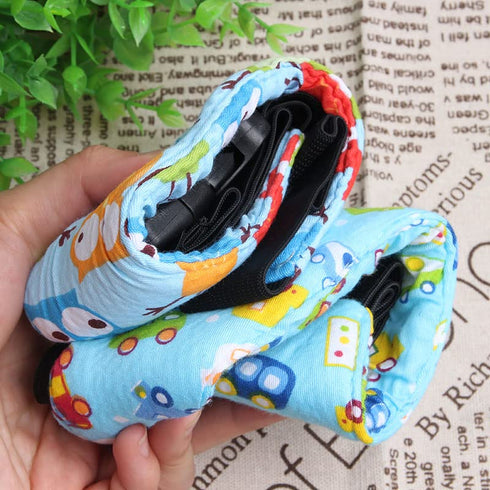 2 Pcs Cute Cartoon Adjustable Sleep Positioner for Infants, Baby Head Support for Stroller and Car Safety Seat