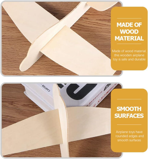 20Pcs Toddmomy Wooden Model Airplane Wood Planes DIY Balsa Wood Airplane Kits Wooden Toy Plane Handicraft for Birthday
