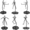 XyviLokit 6Pack Black Action Figure Display Stand with Flexible Metal Arms & Waist