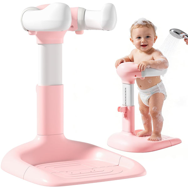 LimboGlow Upgraded Baby Shower Stand with Anti-Pinch Silicone & Anti-Slip Base, Adjustable Height