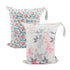 ALVABABY 2pcs Waterproof Cloth Diaper Wet Dry Bags with Two Zippered Pockets for Travel, Beach, Pool, Daycare