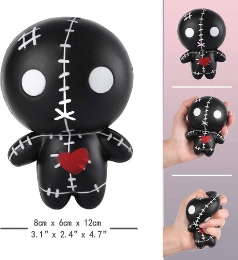 Anboor 4.7" Voodoo Dolls Squishies, Cute Ghost Doll Stress Relief Kawaii Soft Slow Rising Squeeze Toys