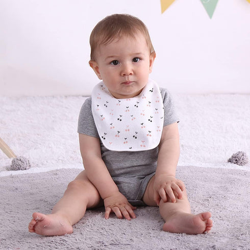 Maiwa Waterproof Terry Cloth Baby Bibs with Snaps for Newborns, Drool & Teething