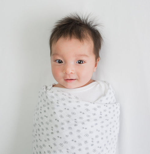 Amazing Baby Muslin Swaddle Blanket, Receiving Blanket for Baby Boys & Girls, 46" x 46", Loved Wreath, 1pk