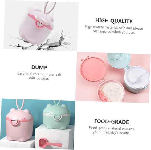 Generic Portable Milk Powder Formula Dispenser Capacity Food Container for Safe for Travel Outdoor Activities