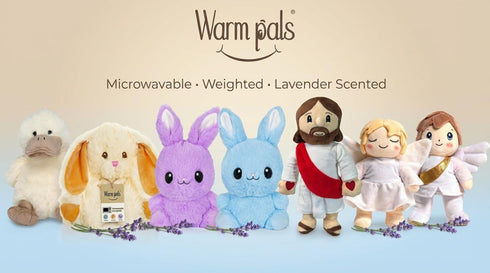 1.5 lb, Bashful Bunny Microwavable Easter Stuffed Animal, Weighted Heatable and Coolable Lavender Scented Plush