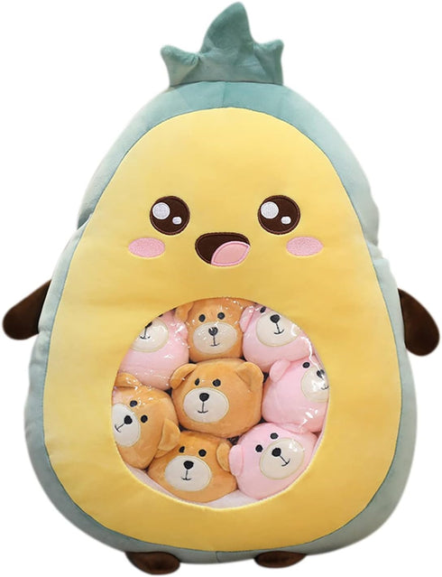 REFAHB Cute Stuffed Avocado Throw Pillow, Removable Fluffy Creative Gifts for Teens, Girls, Kids