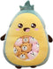 REFAHB Cute Stuffed Avocado Throw Pillow, Removable Fluffy Creative Gifts for Teens, Girls, Kids