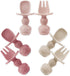 PandaEar 6 Pack Silicone Baby Feeding Set, Anti-Choke Self Feeding Utensils for Baby Led Weaning