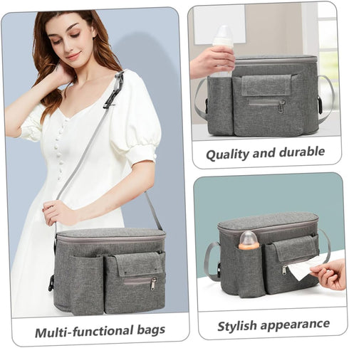 BESPORTBLE Multifunctional Nursery Bag Diaper Storage Pouch Hanging Bottle Organizer for Stroller for Travel Daycare