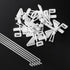 WMYCONGCONG 10 PCS Steel Pushrod Parts 1.2x260mm + 10 PCS Nylon Micro Control Horns 20x11mm for RC Airplane
