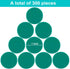 Coopay 300 Pieces Plastic Learning Counters Disks for Math Practice and Poker Chips Game Tokens, 1 Inch (Green Style 1)