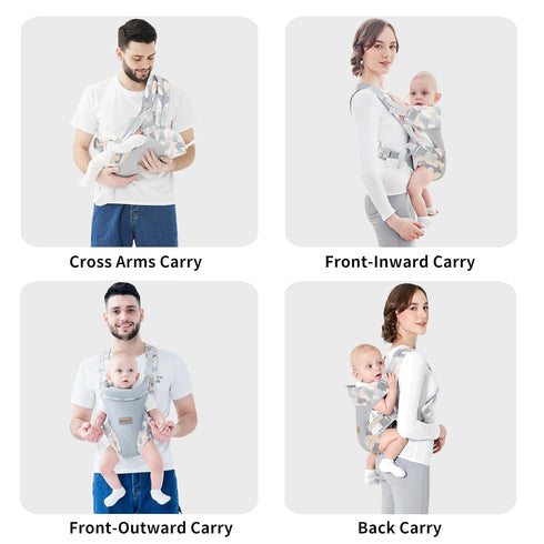 Cozy 7-45lbs Baby Wraps Carrier, Ergonomic Baby Carrier Newborn to Toddler, Baby Front and Back Carrier