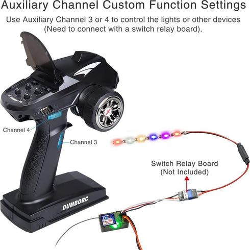 P6F 6 2.4GHz X4 X5 X6 1 DUMBORC Channels RC Receiver for DUMBORC RC Car Boat Piece